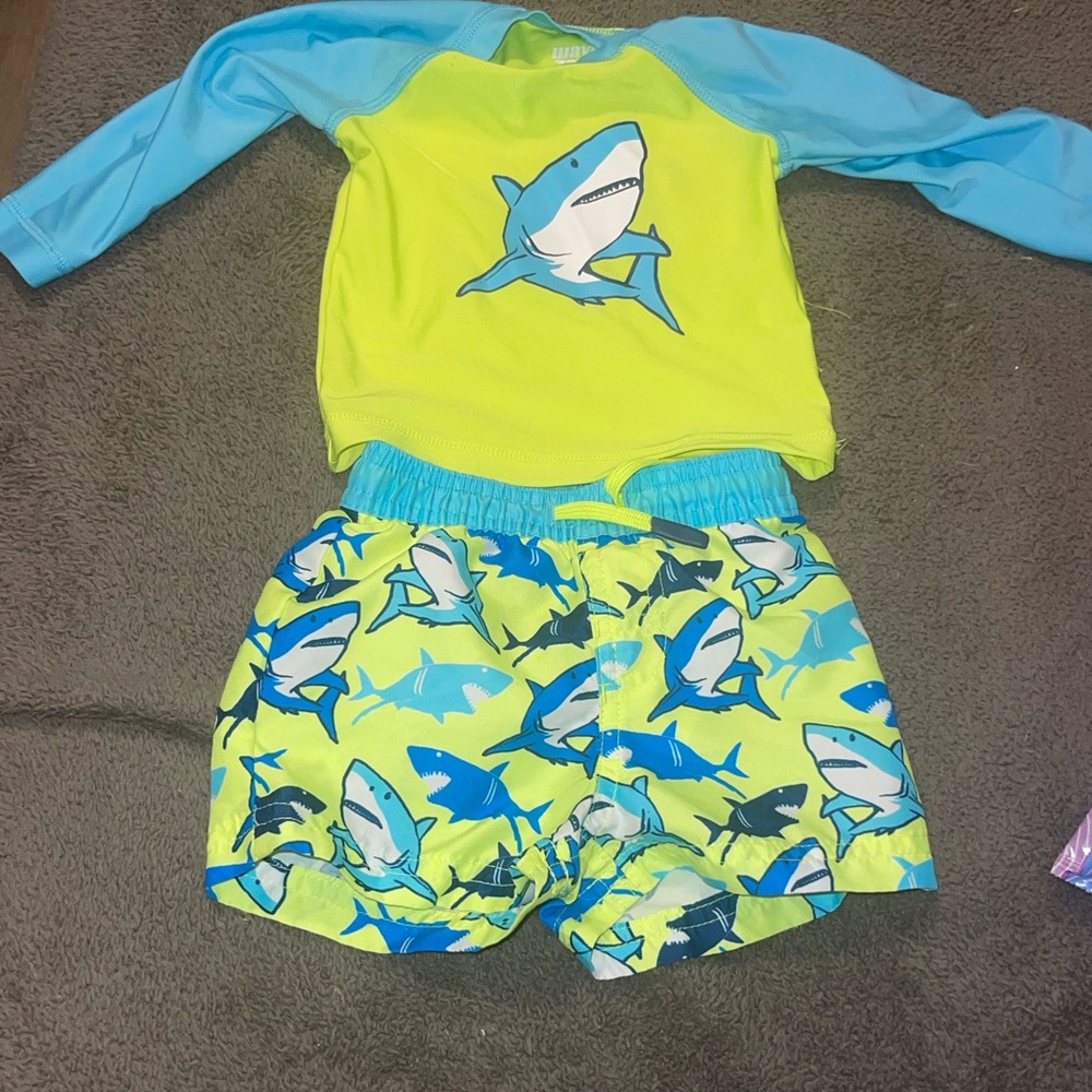 Kids Shark Swim Set - Blue and Yellow